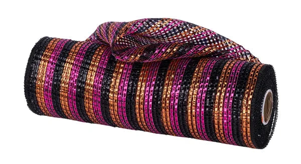10.25"X10YD WIDE FOIL MESH-BLACK/ORANGE/FSHA-RE8017JK