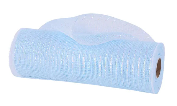 10.25"X10YD IRID FOIL MESH-IRID PASTEL TURQ/WHITE-RE8501E1