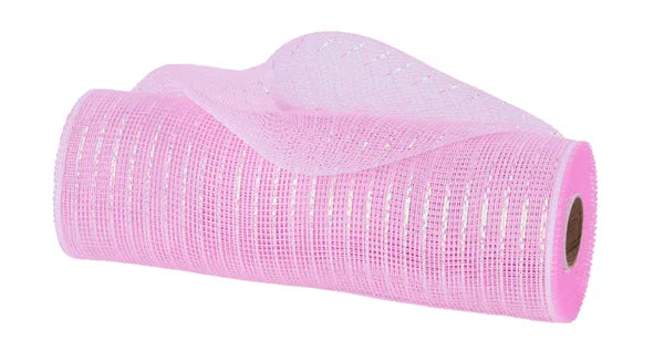 10.25"X10YD IRID FOIL MESH-IRID PASTEL PINK/WHITE-RE8501E3