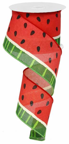 2.5"X10YD BOLD WATERMELON ON ROYAL - RG01223C2