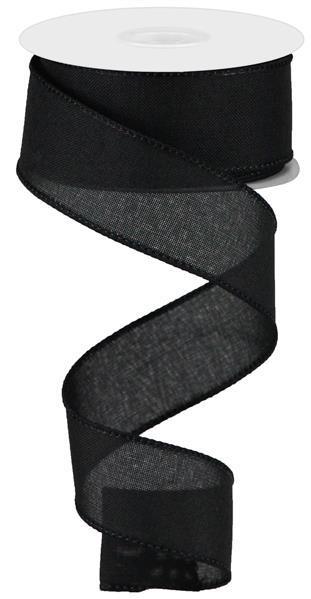 1.5"X10YD BLACK ROYAL BURLAP - RG127802