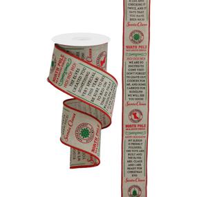 2.5"X10YD LETTERS FROM SANTA ON ROYAL - LT NAT/RED/EMERALD - RGA134618