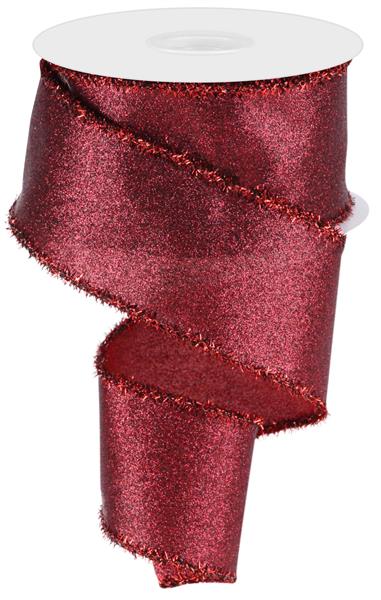 2.5"X10YD SHIMMER GLITTER/TINSEL - CRANBERRY - RGA8309Y6