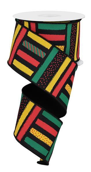 2.5"X10YD BRUSH STROKE STRIPES - RGC13159R