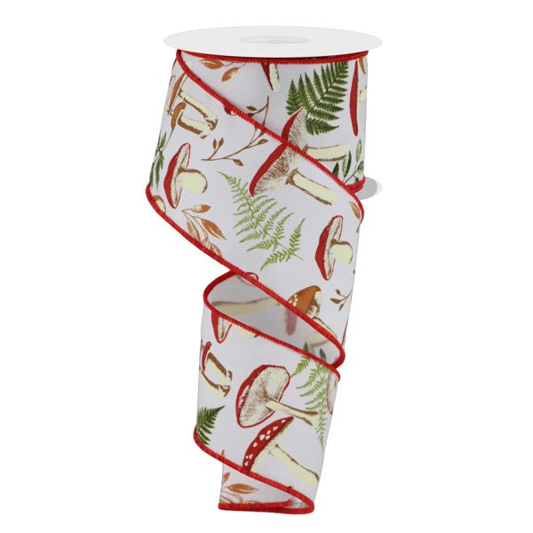 2.5"X10YD MUSHROOM BOTANICALS - WHITE/MULTI - RGE189727