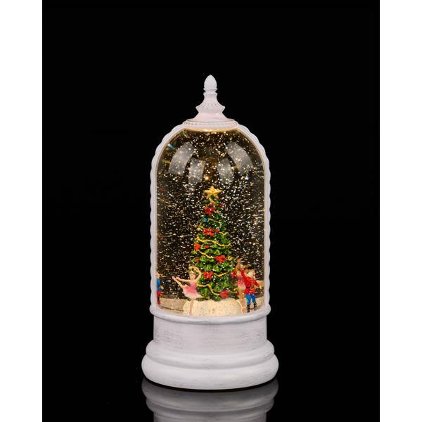 11"H LED TREE DOME SNOW GLOBE - XC7211