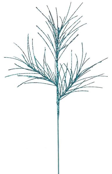 31"L GLITTERED PINE SPRAY - TURQUOISE - XS104857