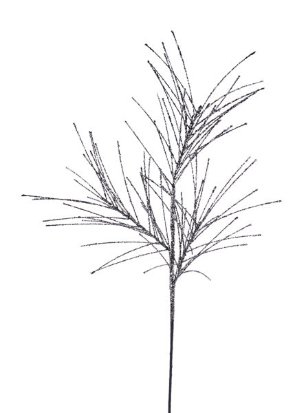 31"L GLITTERED PINE SPRAY - PEWTER - XS1048A8