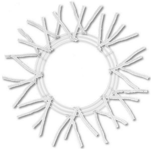 15"Wire,25"Oad-Pencil Work-Wreath X18 Ties-White- XX750427