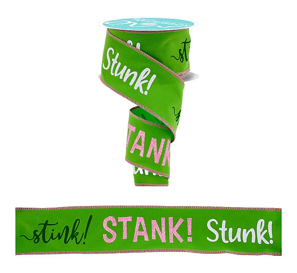 2.5"X10YD STINK STANK STUNK/VLT- LIME/PINK/WHITE/EMERALD- RGH104533