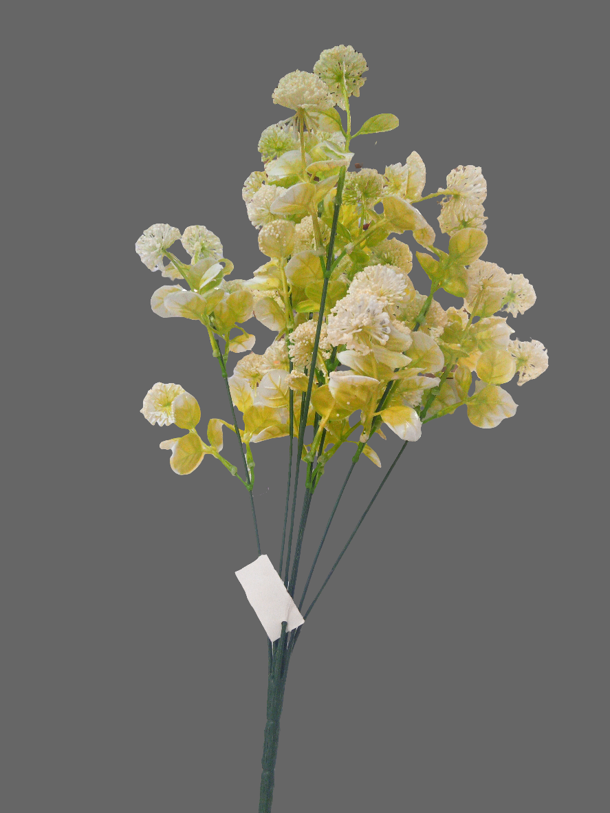 Cream and light green eucalyptus with gypso Greenery Filler Bush - 57981
