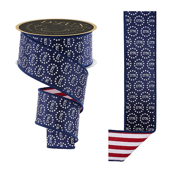 2.5"X10YD 1776 STARS/STRIPES FUSED- NAVY BLUE/WHITE/RED- LX333419