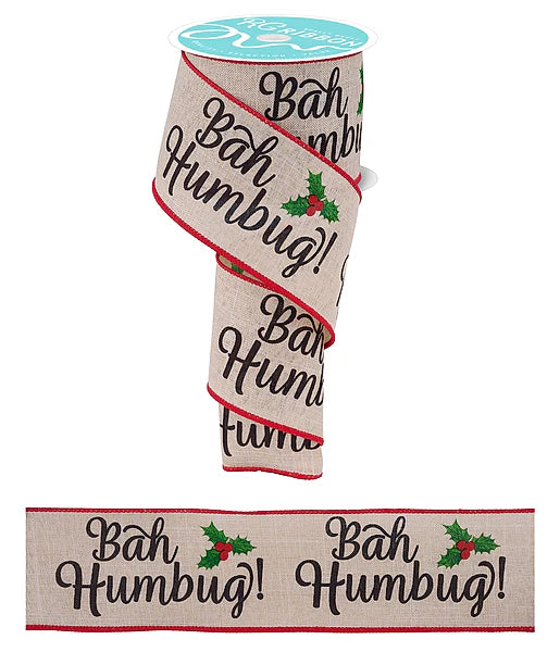2.5"X10YD BAH HUMBUG- NAT/RED/BLK/GRN- RGH131118