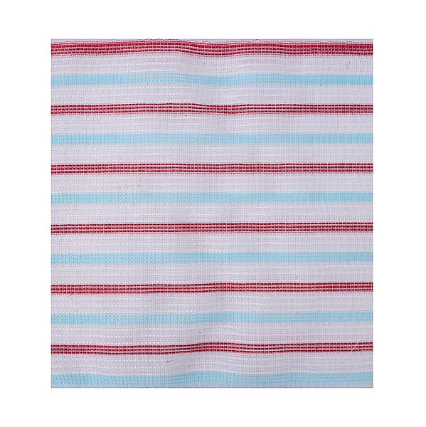 10.5"SQ FINE WEAVE FAUX JUTE STRIP SHEET- 40EA/BG; WHT/RED/ICE BLUE- RF2663R6