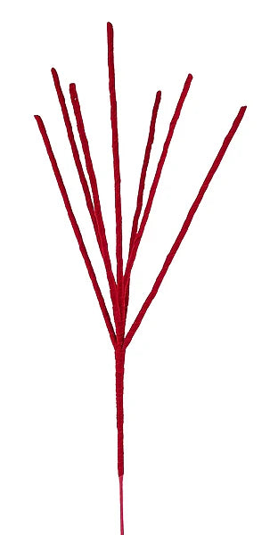 31"L VELVET WRAPPED SPRAY- RED- MN059124