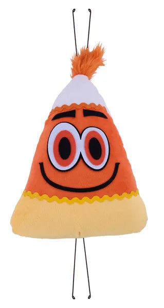 11"H CANDY CORN WREATH ENHANCEMENT- WHITE/ORANGE/YELLOW- HA203975