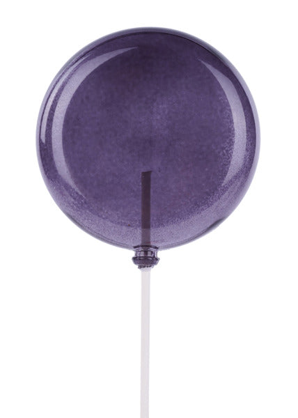 100Mm Clear Black Lollipop W/Stick, 9.75"Oal-XC116202