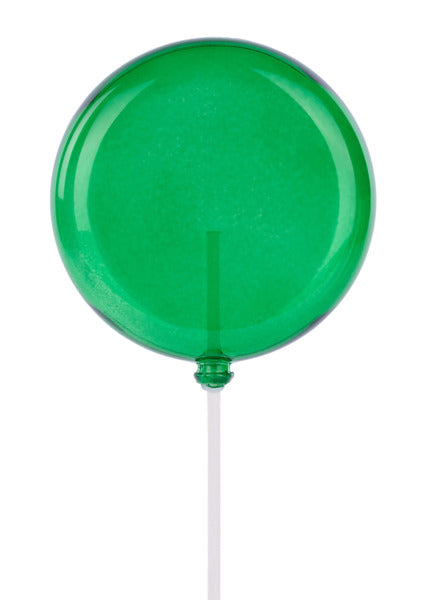 100Mm Clear Emerald Green Lollipop W/Stick, 9.75"Oal-XC116206