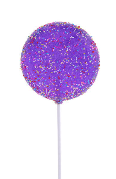 120Mm Purple Glitter Sprinkle Lollipop W/Stick-XC120423