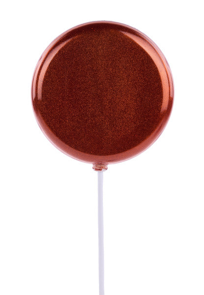 120Mm Orange Glitter Lollipop W/Stick, 11.75"Oal-xc120620
