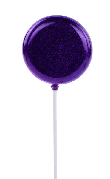 200Mm Purple Glitter Lollipop W/Stick, 19"Oal-xc120823