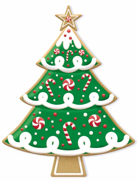 12.5"H METAL PEPPERMINT COOKIE TREE SIGN -MD1663H8