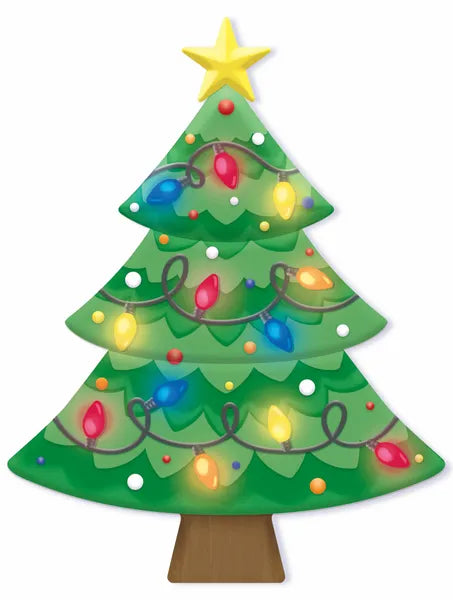12.5"H METAL EMBOSSED CHRISTMAS TREE SIGN -MD1664H9