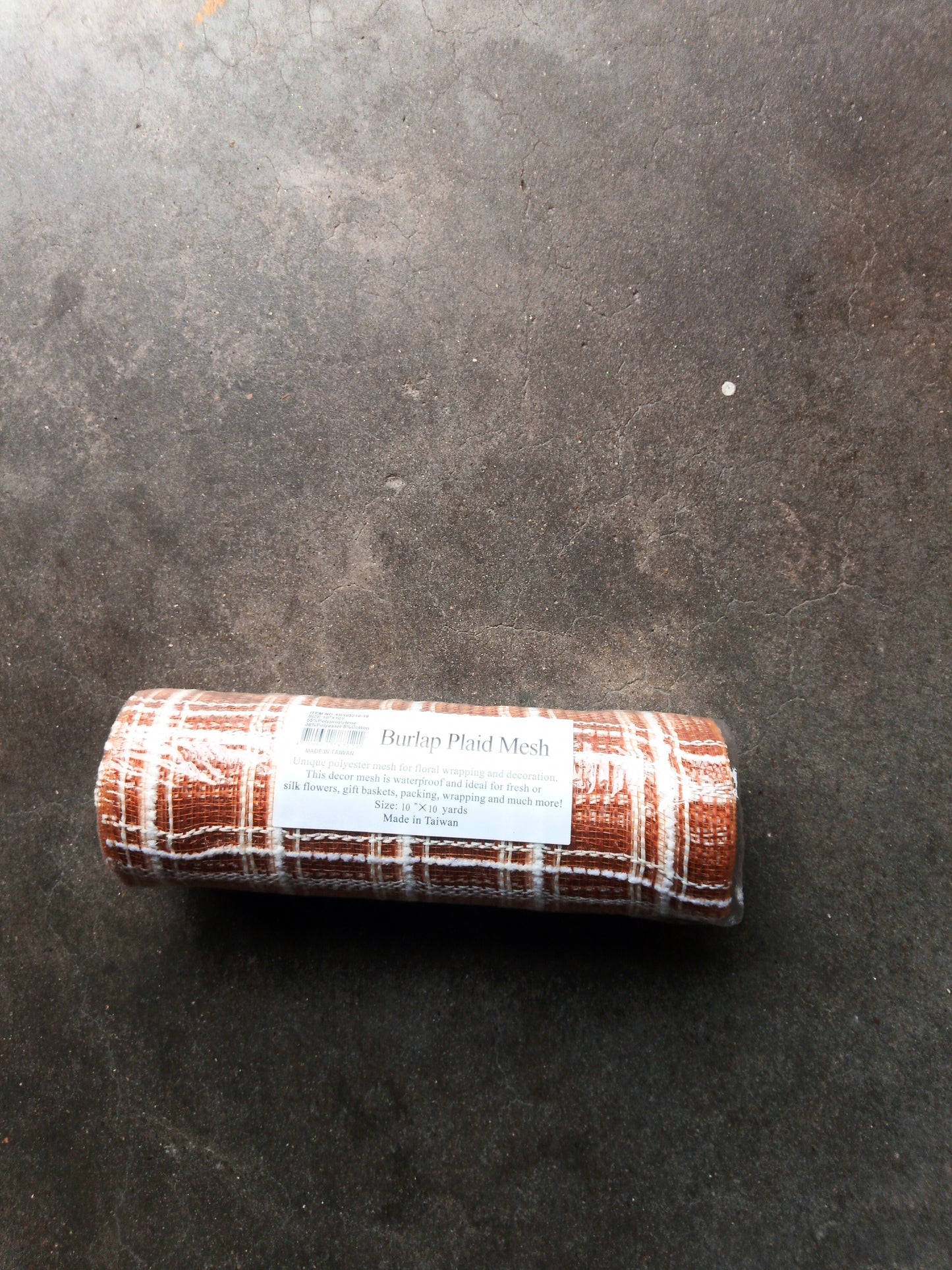 10X10YD BURLAP PLAID MESH-XB105210-19