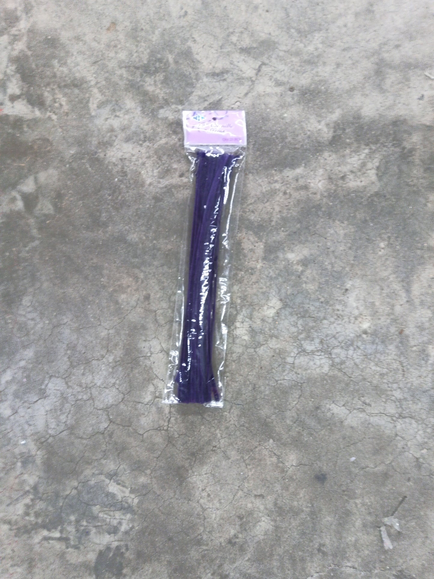 12"Chenille Stems Purple 25pcs-7152