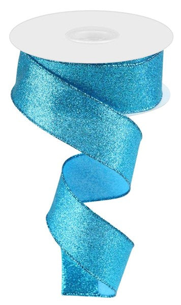 1.5"X10YD blue SHIMMER GLITTER ribbon