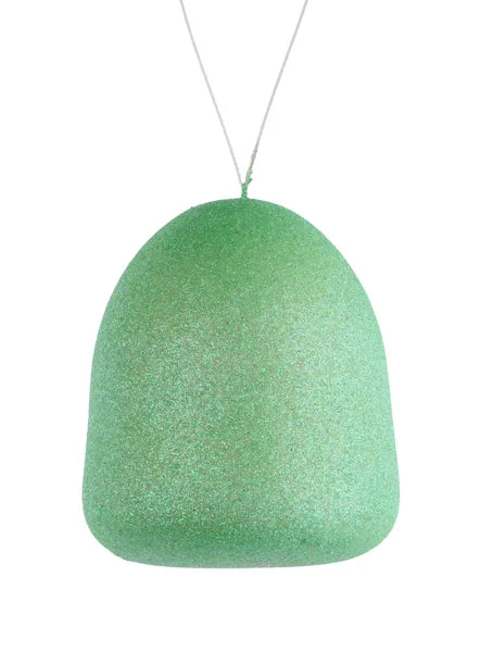 5"H x 4.25"Dia Glitter Gumdrop Ornament-Mint Green-XJ711855