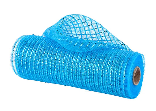 10" x 10yd Wide Foil Mesh-Turquoise W/Turq. Foil-RE136644