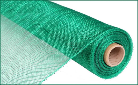 21" x 10yd Metallic Deco Poly Mesh-Emerald Green-RE100206