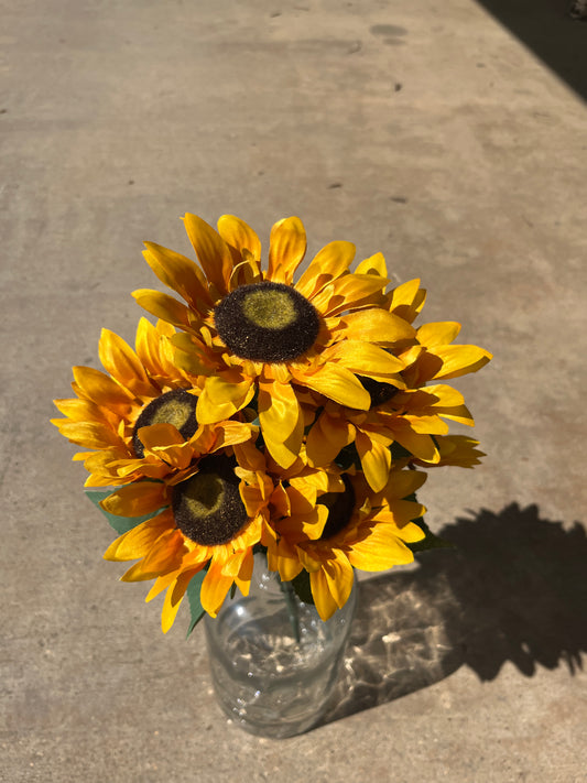SUNFLOWER BUSH X 12-GOLD-GPB22401