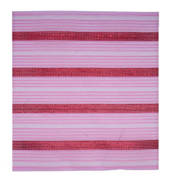 10.5"Sq Fine Weave Faux Jute/Met. Sheet-Pink/Red/White-RF2658AF