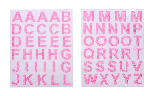 1.75"H PEARL DOT LETTER SHEET- PINK- MD169322