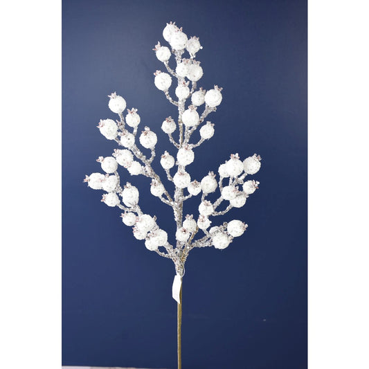 25" WHITE ICED CRABAPPLE SPRAY - 102670