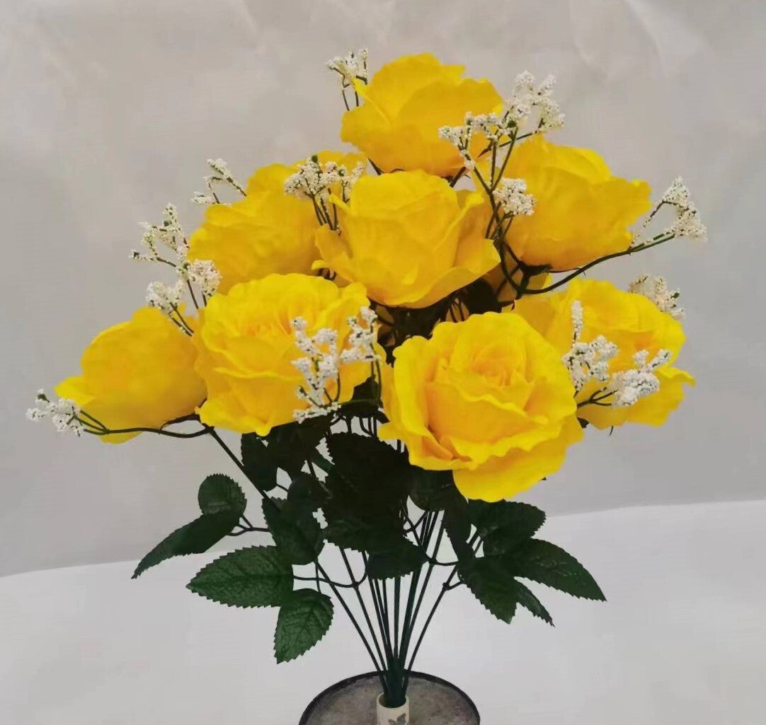 ROSE BUSH X 12 YELLOW - 11672