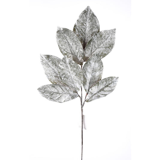 32" SNOW GREEN SNOW MAGNOLIA LEAF SPRAY - 135262