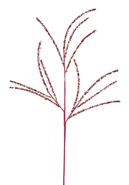 32"L MINI STYRO BEAD SPRAY X3- BROWN/RED/WHITE- MN0568F1