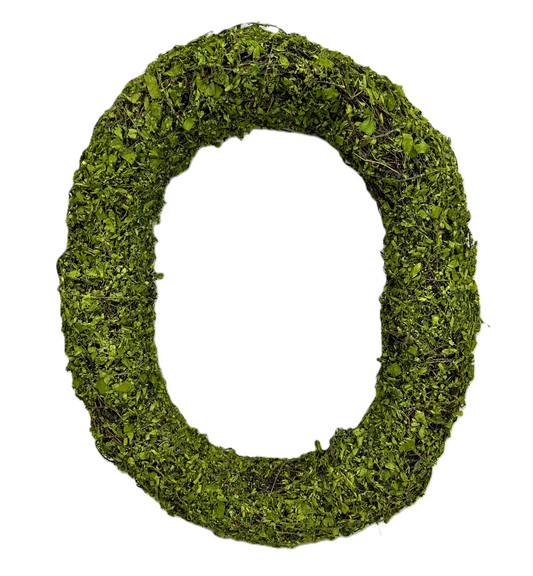 Moss Oval Wreath H18xW15 - 13655GN