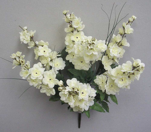 25" DELPHINIUM BUSH X 7-GPB011-CREAM