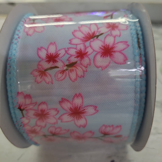 2.5"X10yd pink cherry blossom ribbon