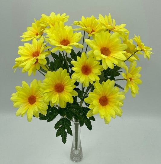 LARGE DAISY BUSH X 4 YELLOW - 18142