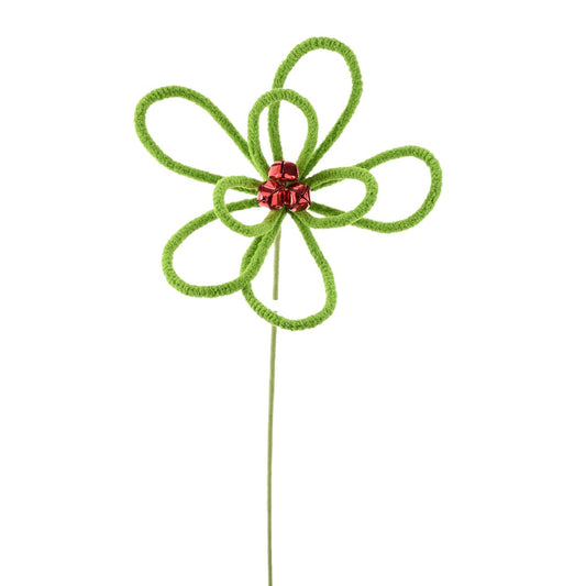 22 IN LOOP FLOWER STEM - GREEN/RED - 187158