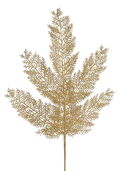 29"L GLITTER FERN SPRAY- GOLD- XS250208