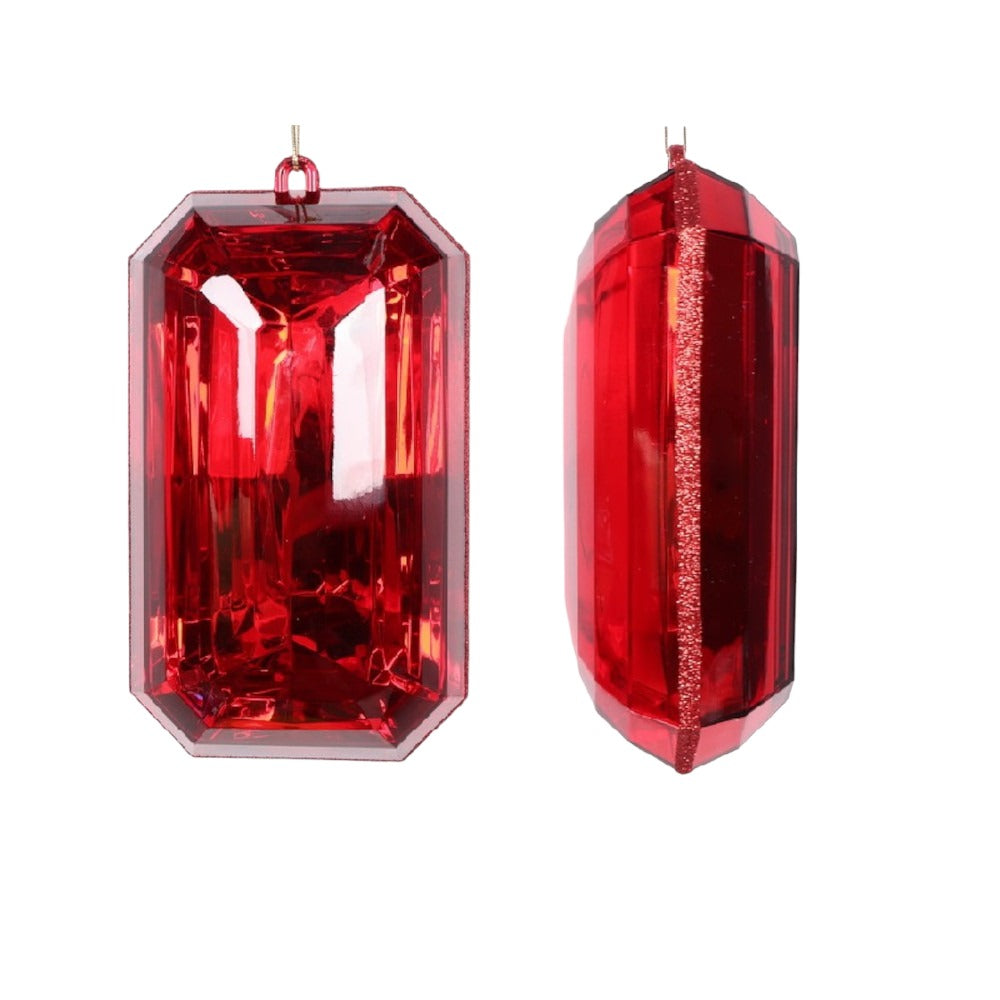 8 INCH LUXURY JEWEL ORNAMENT - RED - 208029