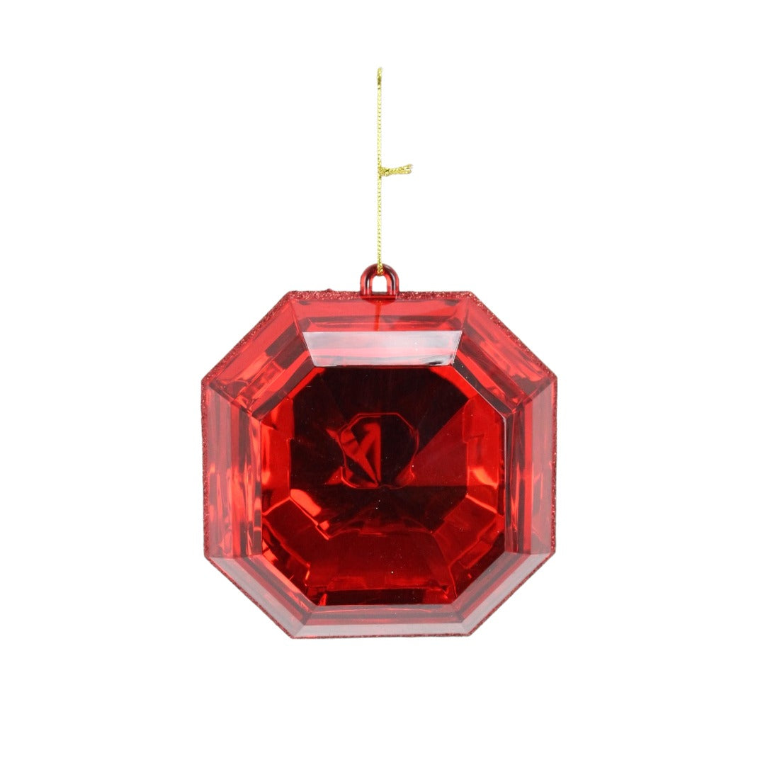 6 INCH LUXURY JEWEL ORNAMENT - RED - 208033