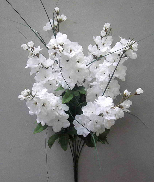 25" DELPHINIUM BUSH X 7-GPB011-WHITE