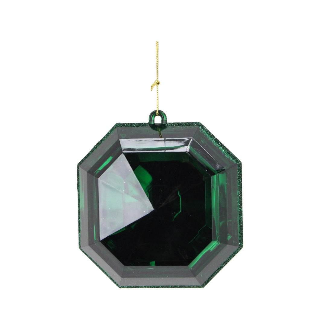 6 INCH LUXURY JEWEL ORNAMENT - HUNTER GREEN - 218522